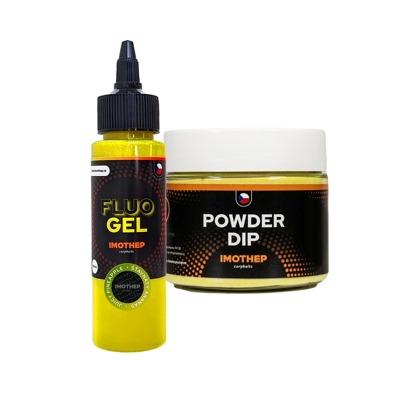 Set Fluo gel + Powder dip - šťavnatý ananas